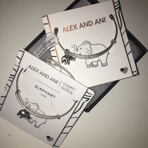 Set of 2 Alex + Ani elephant bangles